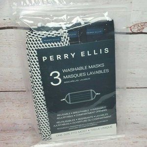 3 Perry Ellis Designer Reusable Mask